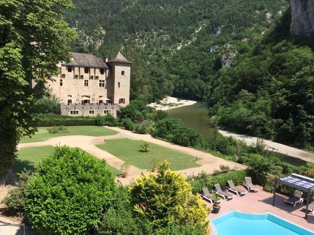 Chateau De La Caze Piscine & Spa - Ste Enimie Sainte-Enimie Exterior photo